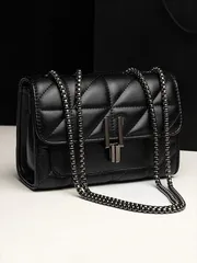 バッグ レディース ショルダーバッグ ショルダーバッグ 女性用 ミニ クラッチバッグ レディース キルティングチェーン カジュアル ミニマリスト ソリッドカラー キルティング