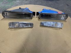 長期在庫 処分！メーカー不明（ユーラス？D-MAX？だったような、、）S14 シルビア 前期 フロント クリアウィンカー サイド クリアウィンカー セット！