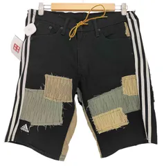 リーバイス Levis 513 パッチワーク リメイク ブラック デニム ショーツ ジョーツ  メンズ  W29 L32