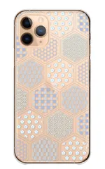 iPhone 16 ProMAX ケース カバー アイフォン16プロマックス スマホケース ハードケース 和風 和柄 レトロ 花 市松 矢絣 青海波 大人かわいい 日本 上品 キレイ目 透明 クリア カラー03