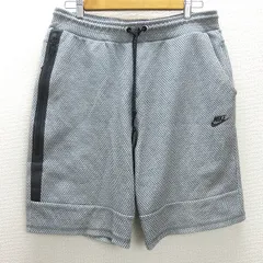 H■ナイキ/NIKE 819599 TECH PRINT SHORT テックフリース ショーツ スウェット ハーフパンツ【XXL】灰色/MENS■1【中古】