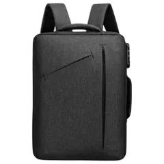 ☆ ブラック ☆ ビジネスリュック メンズ ビジネスリュック ビジネスバッグ 2WAY ビジネスバック ビジネス リュック デイパッグ バックパック リュックサック スクエア コンパクト 多収納 多機能 薄型 軽量 軽い 収納ポケット PC収納 出張