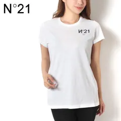 ヌメロ ヴェントゥーノ N°21  レディース ロゴプリント Tシャツ【ホワイト】 23EN2M0F031 6331 1101/【2023SS】l-tops ヌメロ ヴェントゥーノ N°21 レディース ロゴプリント Tシャツ