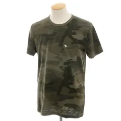 【中古】【未使用】アバクロンビー アンド フィッチ Abercrombie & Fitch コットン カモフラ クルーネック ポケット 半袖Ｔシャツ オリーブ【サイズS】【メンズ】