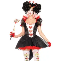 女王　コスチューム XL　「不思議の国のアリス」　大人女性用　2 PC. Royal Queen　コスプレ