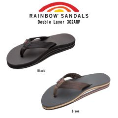 (SALE)RAINBOW SANDALS(レインボーサンダル)ビーチサンダル スリッパ サーファー クラシック ラバー ナイロン ダブルレイヤー(厚底) メンズ Double Layer 302ARP