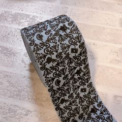 アリス柄‼︎(ブルー) 刺繍リボンロール販売
