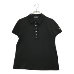 中古 レディース ヒールクリーク HEAL CREEK 半袖ポロシャツ 40(M) 黒 ブラック フリル シンプル