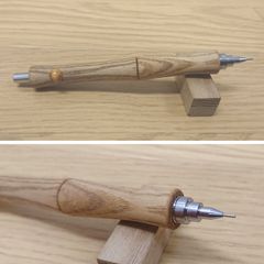 木軸シャープペンシル　PG-オーク  T-1　（茶色系）　限定販売　製図用　シャーペン　木製　オリジナル　PG-METAL350　カスタムシャーペン　木軸シャーペン　限定　限定品　木軸　木軸ペン