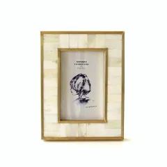 フォトフレーム ボーン 真鍮 おしゃれ 写真立て 自然素材 壁掛け 卓上 縦置き 横置き ナチュラル L判 ボーンフォトフレーム