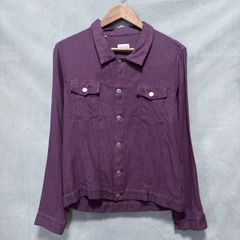GUY ROVER × BARNEYS NEW YORK ギローバー バーニーズ別注 コットン ジャカード トラッカー ジャケット size.L ワイン 総柄 Made in Italy