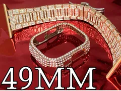 ローズゴールド　アップルウォッチultra 49mm フェザー級AppleWatcケース　ステンレスベルトキラキラ　バンド　セット　３８ｍｍ４０ｍｍ４１ｍｍ４２ｍｍ４５ｍｍ４６ｍｍ４９ｍｍ　ultra　ultra２SE　SE2　対応