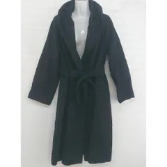 ■ ◎ GENE HEAVENS ウエストリボン 長袖 ガウンコート サイズ 1 ブラック レディース  【1204010000794】