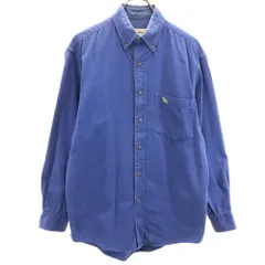 エディバウアー 長袖 ボタンダウンシャツ XS 青紫 Eddie Bauer アウトドア メンズ