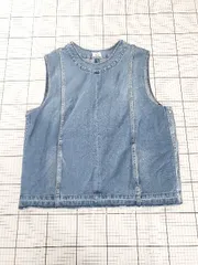 ◇ Θ cepo セポ コットン100％ デニム ベスト サイズM インディゴ レディース E  【1509100070047】