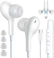 【特価商品】音質強化 イアホン c 音量調整 usb イヤフォン タイプシー ノイズキャンセリング 通話対応 絡み防止 磁気設計 8 インナーイヤー型 7a 6a Pixel Type-C Air4/5/Galaxy/Google 10世代 mini6 マイク