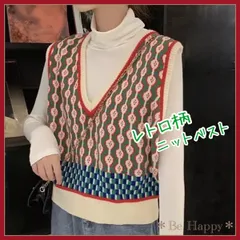 【新品】レトロ ニットベスト レディース  Vネック 秋冬春 韓国ファッション 海外製品  レディース ニット Vネック 春 秋 ベスト 秋冬春 普段着 通勤 通学 シンプル  ニットベストビンテージ 韓国ファッション 韓国スタイル カジュアル