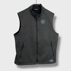 ☆THE NORTH FACE☆ザノースフェイス☆ソフトシェルベスト☆ベスト☆企業ロゴ☆グレー☆XL☆G25M