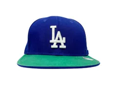 NEWERA (ニューエラ) 59FIFTY ロサンゼルスドジャース MLB ベースボールキャップ 帽子 56.8cm ブルー×グリーン メンズ/028