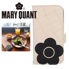 新品⭐︎マリークワント iPhone 手帳型 ケース アイボリー おしゃれ MARY QUANT スマホケース