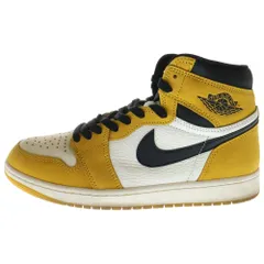 NIKE (ナイキ) AIR JORDAN 1 RETRO HIGH OG YELLOW OCHRE エアジョーダン レトロ イエローオークル ハイカットスニーカー イエロー/ホワイト US9/27cm DZ5485-701