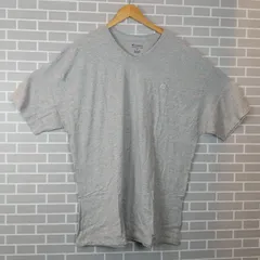 M1-00171 【Mens】Champion (チャンピオン) Vネック 半袖 Tシャツ (2XL) / グレー 表、中央下と裾に汚れ有 N-3