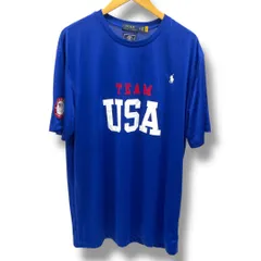 POLO RALPH LAUREN ポロラルフローレン 2020東京オリンピック 半袖 TEAM USA クルーネックTシャツ 青 ブルー Lサイズ メンズ 夏 ゴーゴー古着マルイ北千住店 35有B9439