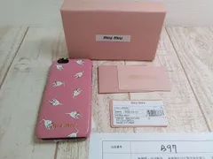 MIU MIU - ミュウミュウ iPhone6用ケース 猫 ピンク miu miu ミュウミュウ iPhone6／6s ケース ピンク 猫柄 5ZH008