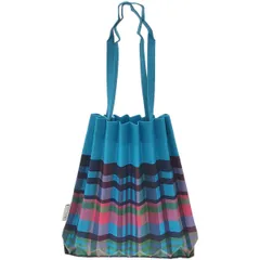me ISSEY MIYAKE ミーイッセイ ミヤケ CHECK TRUNK PLEATS BAG プリーツトートバッグ MI13AG432 ブルーのサムネイル