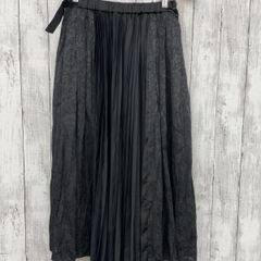 【 YEAR FEW OF MY FAVORITE THINGS 】イヤーオブマイフェイバリットシングス プリーツロングスカート サイドレース ブラック FREE