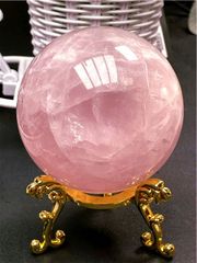天然ローズクォーツ水晶丸玉B86E1/72E18A