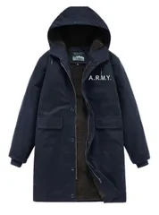 冬新品 ロングコート メンズ 裏ボア 厚手 モッズコート フード付き 裏フリース アウター ミリタリージャケット ヴィンテージ オリーブ M~6XLダークブルー