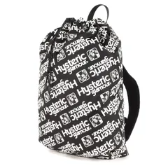 新品 HYSTERIC GLAMOUR ヒステリックグラマー 22SS VIXEN ALL OVER ドローストリング バックパック 02222QB01 リュック カバン デイパック 総柄 オールオーバーロゴ ブラック 黒 コラボ 【メンズ】のサムネイル