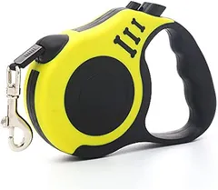 azumafy 犬用リード 伸縮 巻取り式 ５ｍ 散歩 中型犬 愛犬(イエロー)