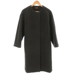 DES PRES デプレ ノーカラー ウールコート 36 DES PRES （デプレ）ノーカラーコート・定価¥64，900