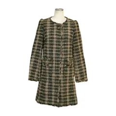 トランテアンソンドゥモード 31 Sons de mode コート チェック 36サイズ ベージュ×マルチカラー レディース s_z F-L1837のサムネイル