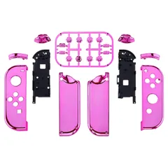 eXtremeRateスイッチ ジョイコンに対応用交換シェル、メタリッククロームのジョイコン switchとswitch 有機elに対応用ハンドヘルドコントローラーハウジングケース、フルセットボタン付き、ジョイコンに対応用DIY交換ケース（ジョイコ