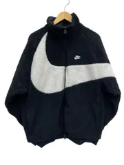NIKE (ナイキ) フリースジャケット AS M NSW VW SWSH FULL ZIP JKT ボア×ナイロン リバーシブル BQ6546-011 2XL ホワイト×ブラック メンズ/045