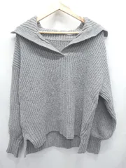 ◇ ⊇ Re:EDIT リエディ 長袖 ニット セーター サイズL グレー レディース E  【1411130009426】