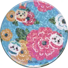 【中古】バッジ・ピンズ ちいかわ＆ハチワレ＆うさぎ(花) 「ちいかわ飯店＠池袋パルコ ホログラム缶バッジinカプセル」