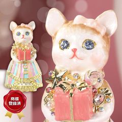 EX623 ルル・キャンディ(プレゼント) サクラ 猫 ネコ 招き猫 ジュエリーボックス ピィアース 東京銀座PICALS 東京銀座ピカルス 可愛い おしゃれ プレゼント オブジェ 置物 動物 誕生日プレゼント お祝い プロポーズ ペット 商標登録済