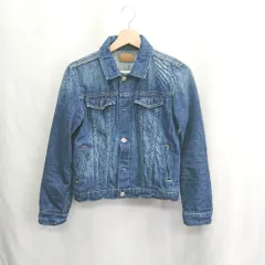 ◇ ⊇ earth music&ecology 長袖 デニムジャケット ジージャン サイズM ブルー レディース E  【1412090019029】