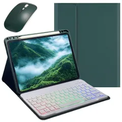新品 マウス付き iPadAir11インチ M3/M2 バックライトキーボード iPad Air 10.9インチ (第5/4世代) iPadPro11 第4/3/2/1世代 キーボードケース カラフル RGBバックライト 分離式 Apple Pencil 充電