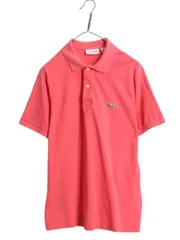 【お得なクーポン配布中!】 ラコステ 鹿の子 半袖 ポロシャツ メンズ M レディース L 程/ 半袖シャツ ワンポイント コットン カットソー ボックス カジュアル ゆったり