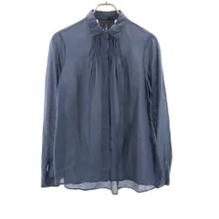 ボスオレンジ シルクブレンド 長袖 シャツ 2 ネイビー BOSS ORANGE レディース 古着 【240312】 メール便可