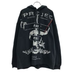 Y/PROJECT ワイプロジェクト 24AW ロゴプリントプルオーバースウェットパーカー 204SH002 J132 ブラック系 S