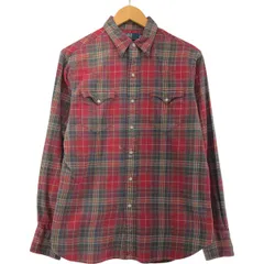 古着 ラルフローレン Ralph Lauren POLO by Ralph Lauren ウエスタンネルチェックシャツ メンズM相当/eaa548997