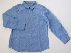 ボンポワン ボンポアン bonpoint アウトレット 子供服 女の子 6歳 約 110cm 長袖 シャツ 水色 ペイズリー 春 夏 秋 冬 ★3 トップス ガールズ 女児 キッズ 【中古】 ユーズド リサイクル こども