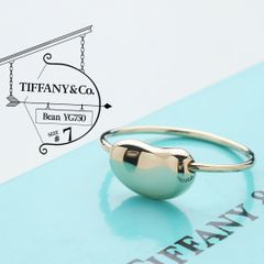 極美品 ティファニー TIFFANY&Co. ビーン 750 リング 7号 エルサ ペレッティ YG ゴールド 750 K18 指輪