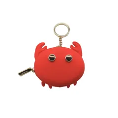 【中古】kate spade ケイト・スペード コインケース カニ レッド 小銭入れ 財布 キーリング付き レディース メンズ ユニセックス ブランド キャッシュレス ミニマリスト キーホルダー A2503891 【無料ギフトラッピング承ります】